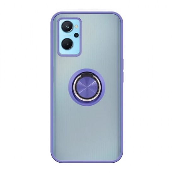 Capa Silicone Tpu Com Anel De Dedo Magnético Oppo Find X5 Lite/Reno7 5g Azul