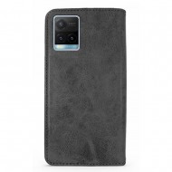 Vivo Y33s/Y11s Black Leather Flip Cover Wallet Case