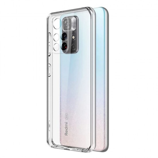 Capa Silicone Xiaomi Redmi Note 11 Transparente Protetor De Câmera Premium