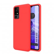 Capa Silicone Tcl 40 Se Vermelho