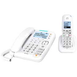 Telefone Fixo Com Fio Alcatel Xl785 Branco Combo