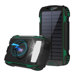 Power Bank 4smarts Titanpack Ultimag Verde 20000mah 5v/3a Usb-C/Usb-A/Micro Usb/Lightning Com Painel Solar E Lanterna