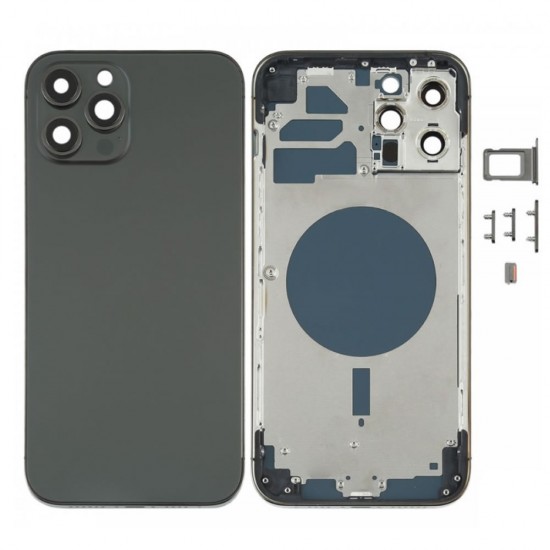 Apple Iphone 12 Pro Max Black Back Cover With Frame Apple Iphone 12 Pro Max Black Back Cover With Frame