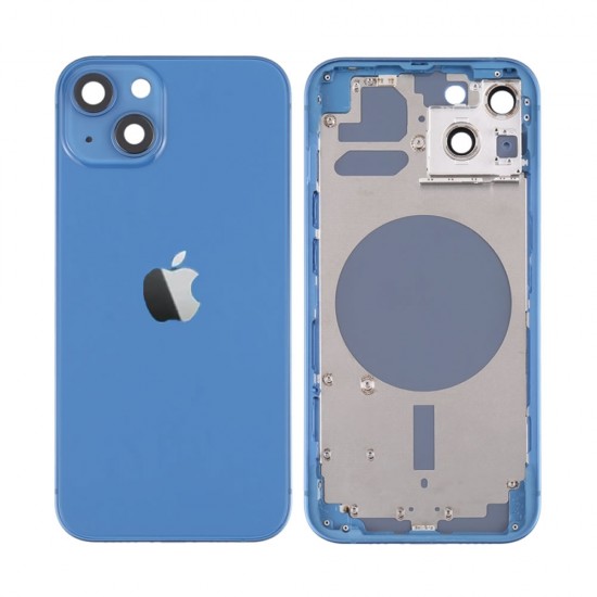 Tampa Traseira Apple Iphone 13 Azul Com Frame Tampa Traseira Apple Iphone 13 Azul Com Frame