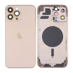 Tampa Traseira Apple Iphone 14 Pro Max Dourado Com Frame