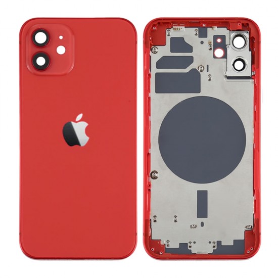 Apple Iphone 12 Red Back Cover With Frame Apple Iphone 12 Red Back Cover With Frame