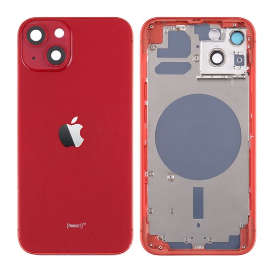 Tampa Traseira Apple Iphone 13 Vermelho Com Frame Tampa Traseira Apple Iphone 13 Vermelho Com Frame