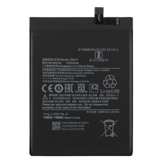 Xiaomi Poco F3/Redmi K40 Pro/BM4Y 4520 mAh 3.87V 17.4Wh Battery
