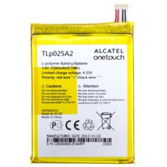 Bateria Alcatel One Touch Idol X Ot8000,Ot 8008,6043pop C9, Ot 7047, Compativel Vodafone 895n, Prime 6 Tlp025a2, 2500 Mah