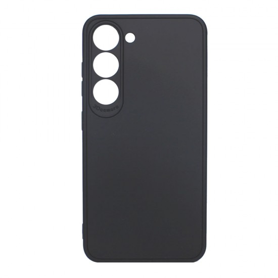 Capa Silicone Gel Samsung Galaxy S23 Preto Com Protetor De Câmera 3d