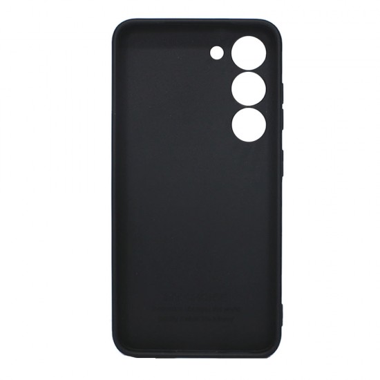 Capa Silicone Gel Samsung Galaxy S23 Preto Com Protetor De Câmera 3d