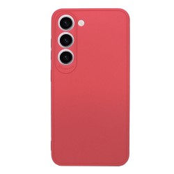 Samsung Galaxy S23 Red With 3D Camera Protector Silicone Gel Case