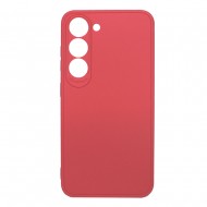 Samsung Galaxy S23 Red With 3D Camera Protector Silicone Gel Case