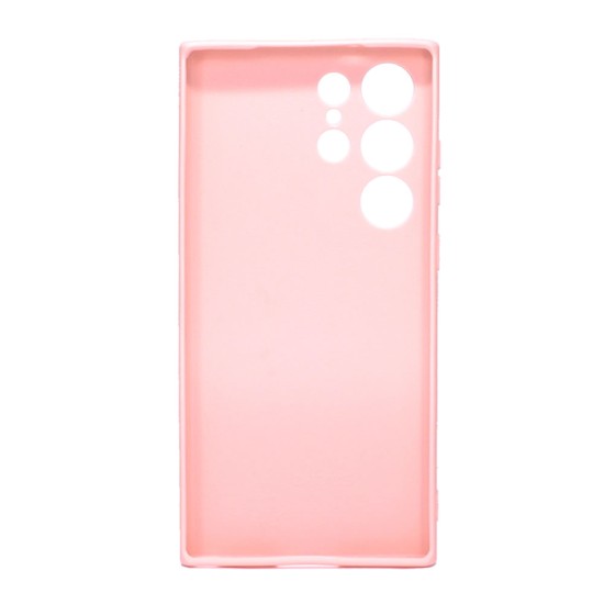 Capa Silicone Gel Samsung Galaxy S23 Ultra Rosa Clara Com Protetor De Câmera 3d