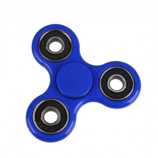 Fidget Spinner Em Metal Azul