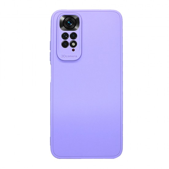 Capa Silicone Gel Xiaomi Redmi Note 11/11s Lilás Com Protetor De Câmera 3d