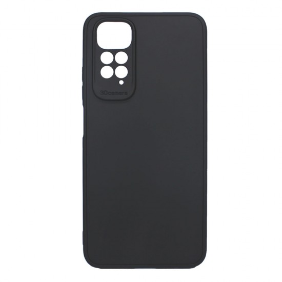 Capa Silicone Gel Xiaomi Redmi Note 11/11s Preto Com Protetor De Câmera 3d