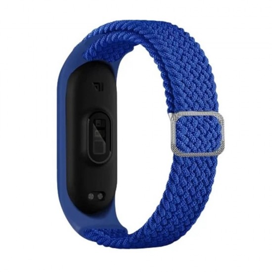 Pulseira Silicone New Science Mi Band M3/M4/M5/M6/M7 Azul Escuro Corda