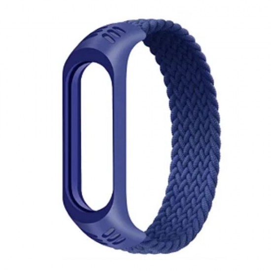 New Science Mi Band M3/M4/M5/M6/M7 Dark Blue Nylon Smartwatch Silicone Strap