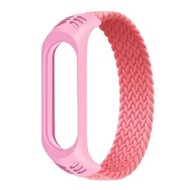 New Science Mi Band M3/M4/M5/M6/M7 Light Pink Nylon Smartwatch Silicone Strap