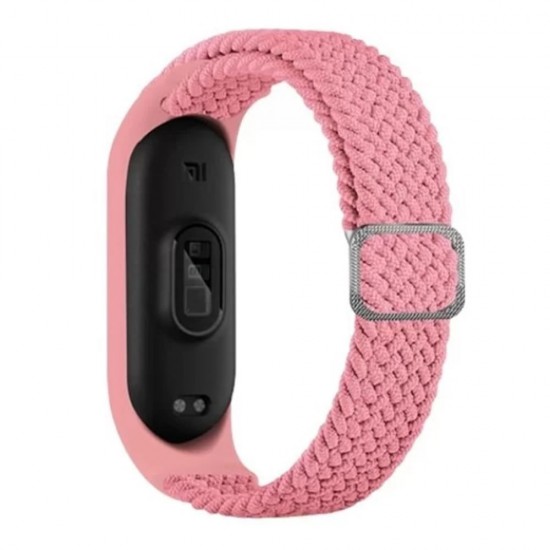 Pulseira Silicone New Science Mi Band M3/M4/M5/M6/M7 Rosa Clara Corda