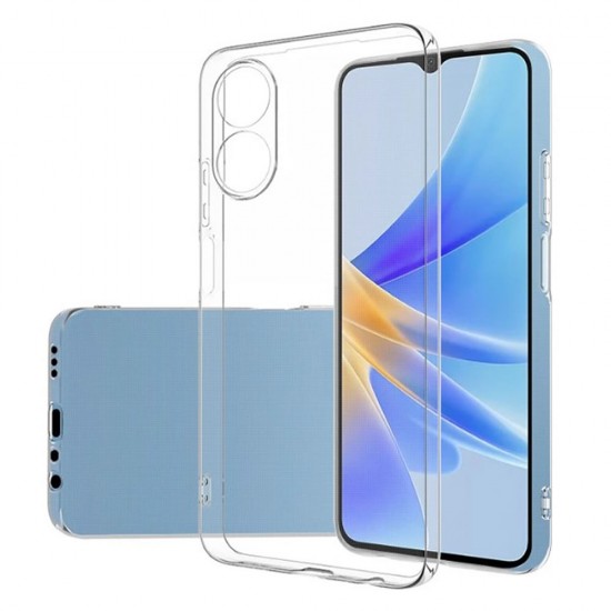 Oppo A17 Transparent Silicone Case With Camera Protector Oppo A17 Transparent Silicone Case With Camera Protector