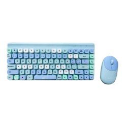 Teclado Inalámbrico Con Ratón New Science QW02 Azul