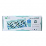 New Science QW02 Blue Wireless Keyboard With Mouse