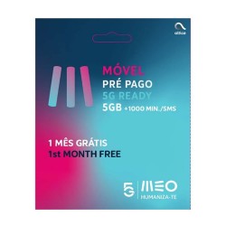 Cartão Sim Meo M Movel 5gb + 1000min/Sms + 1 Month Validity