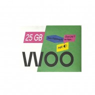 WOO SIM Card 500 minutes/SMS 25GB Net