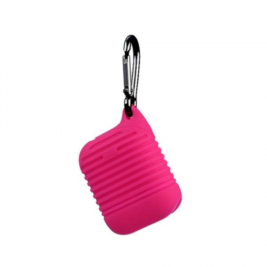 Capa De Silicone Para Caixa De Airpods Oem Type 2 Rosa Tampa À Prova De Poeira