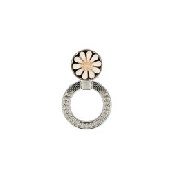 OEM Ref:8475 White Flower 360° Rotate 180° Fold Metal Ring Holder/Stand