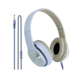Earphone Gjby Gj-31 Blue Stereo Sound Effect With Microphone