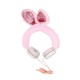 Auscultador Gjby Peluche Coelho Rosa Stereo 1.5m/3.5mm Aux