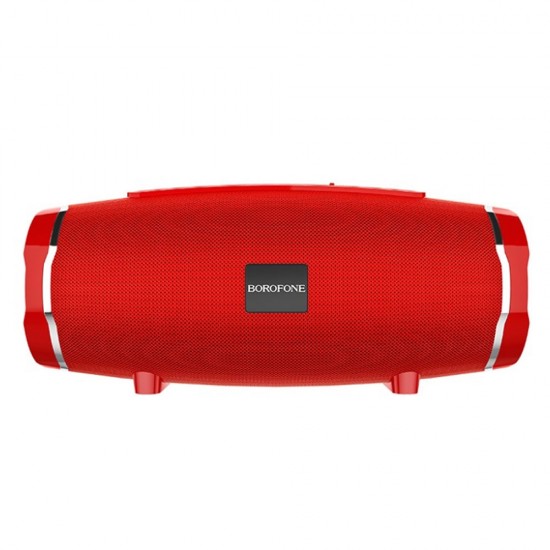 Mini Coluna Bluetooth Borofone Br3 Vermelho Wireless Tws 1200mah Rich Sound Sports