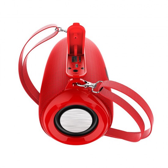 Mini Coluna Bluetooth Borofone Br4 Vermelho Wireless Tws 500mah Horizon Sports