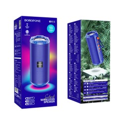 Mini Coluna Bluetooth Borofone Br15 Azul À Prova D'Água Smart