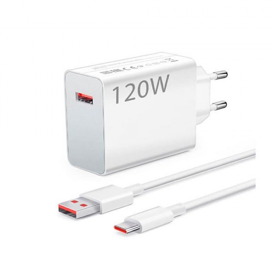 Carregador 240v Xiaomi Mdy-13-Ee Branco 120w Usb Para Tipo-C Carregador 240v Xiaomi Mdy-13-Ee Branco 120w Usb Para Tipo-C