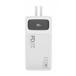 Power Bank Bavin Pc008s Pro Branco 10000mah 22.5wh 1 Input Type-C 3 Output Usb/Type-C/Lightning