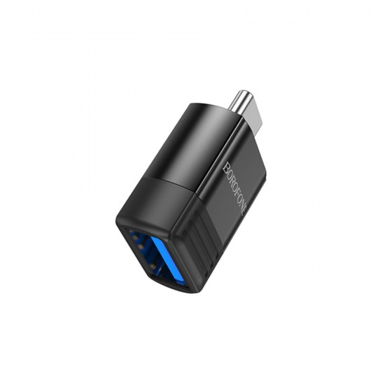 Borofone BV18 Black 3A 5V USB-C To USB-A Adapter