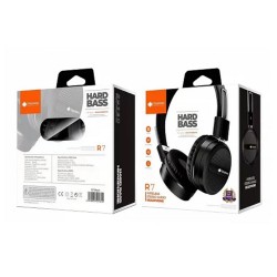 Deepbass R7 Black Wireless/Hard Bass/TF Card/AUX Mode Headphones