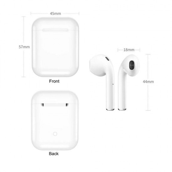 WUW R166 White Wireless Earbuds