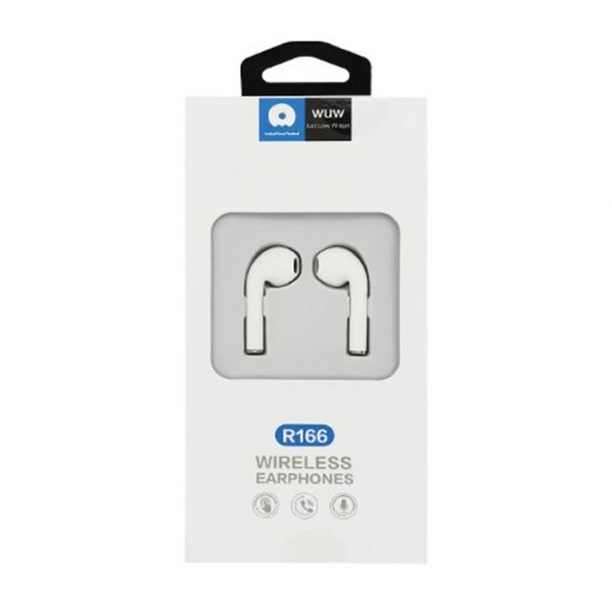 WUW R166 White Wireless Earbuds