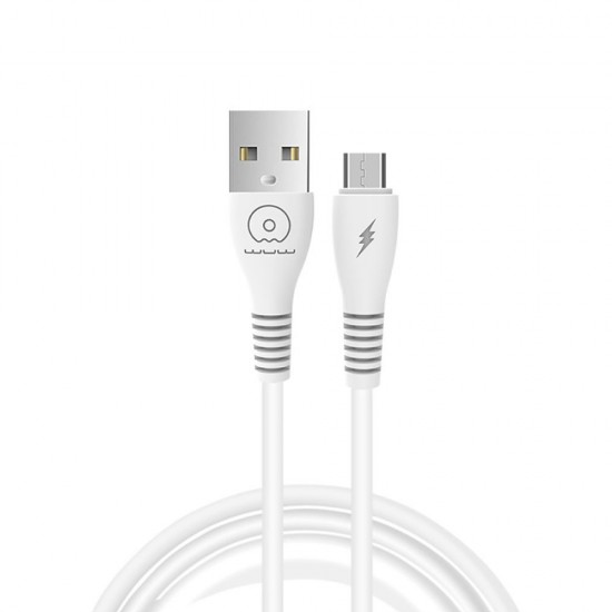 Cabo De Dados Wuw X195 Branco 2.4a 1m Para Micro Usb