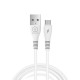 Cabo De Dados Wuw X195 Branco 2.4a 1m Para Micro Usb