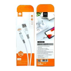 WUW X195 White 2.4A 1m Data Cable For Micro USB