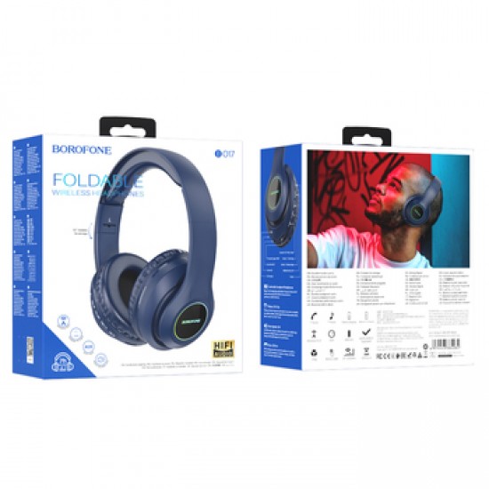 Borofone BO17 Blue Wireless/TF Card Headphones