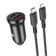 Borofone Bz18a Car Charger Black 20W 3.0A 5V USB And Type C