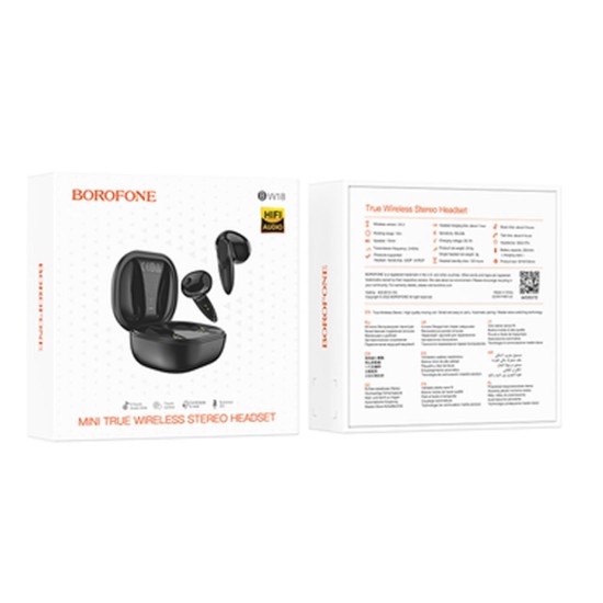 Earbuds Borofone Bw18 Preto Bluetooth Tws