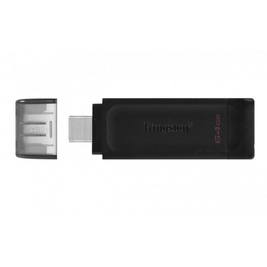 Pendrive Kingston Data Traveler 70 64gb Preto Usb 3.2 Type-C